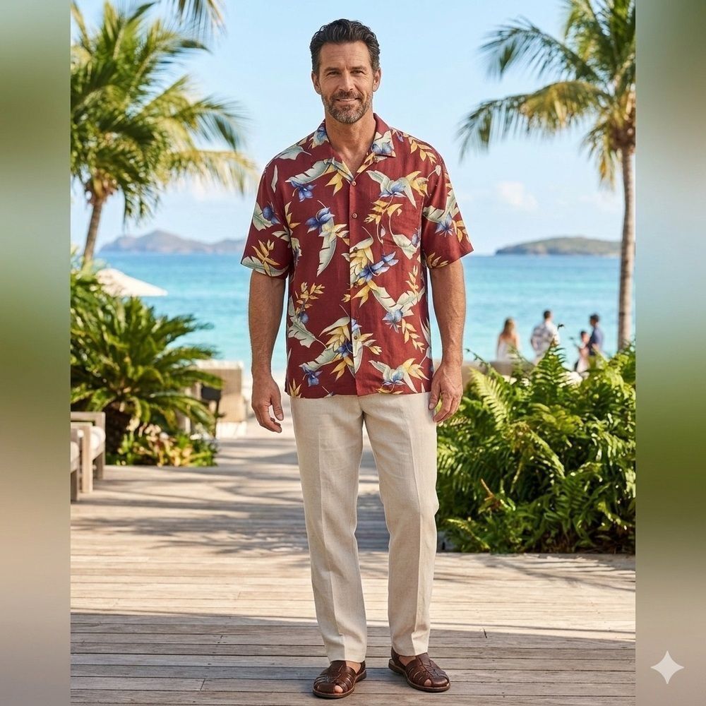 Tommy Bahama Men’s 100% Rayon Shirt L